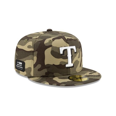 Texas Rangers Gorra | New Era MLB Armed Forces Weekend 59fifty Fitted Cap Mexico - Verdes